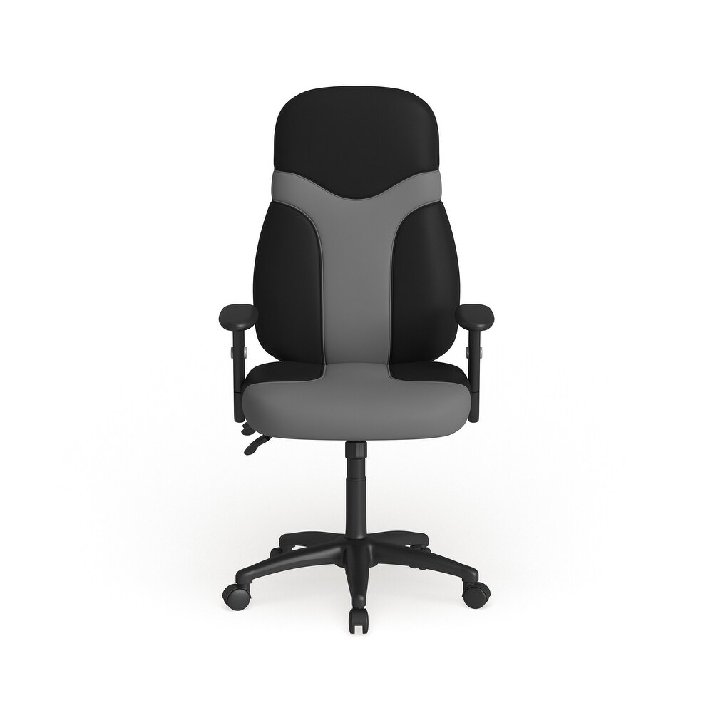 High Back Ergonomic and Gray Mesh Swivel Task Chair with Adjustable Arms