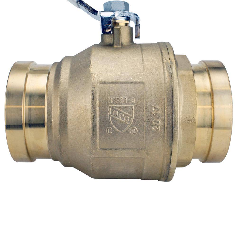 Apollo 4 in. Brass Press x Press Full Port Ball Valve 94VLF10A01A