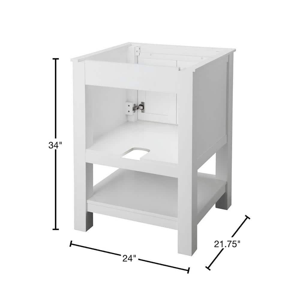 Home Decorators Collection Gazette 24 in W x 2134 in D Bath Vanity Cabinet Only in White