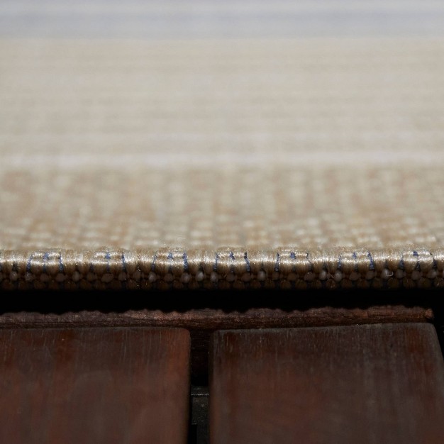 Sand Stripe Outdoor Rug Blue