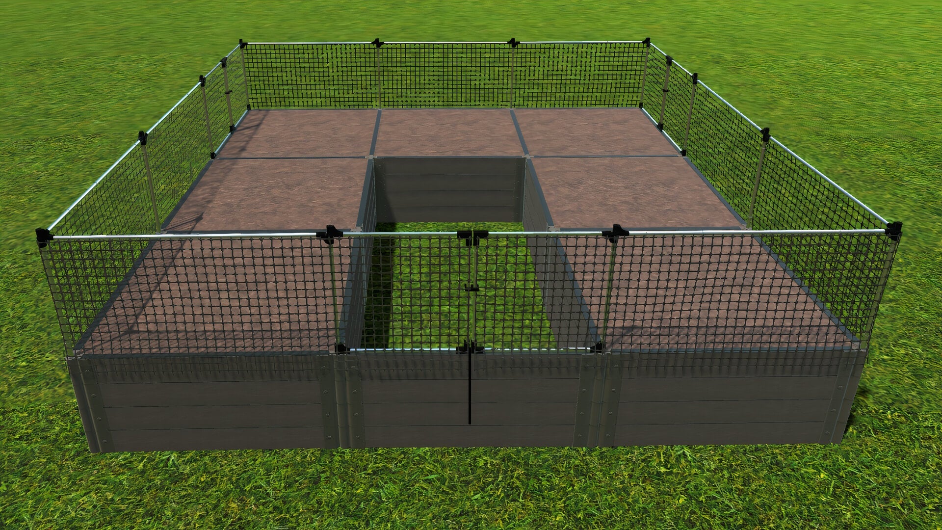 Walk-In 'Jumbo' 12' x 12' Animal Barrier Raised Garden Bed - 2