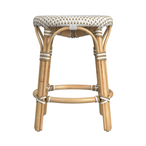 Tobias Rattan Round 18 Accent Stool