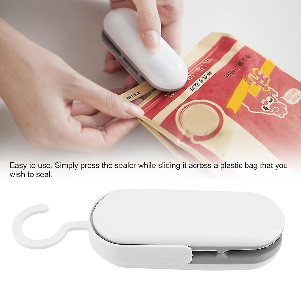 Mini Handheld Heat Sealer Plastic Bag Sealer Airtight Food Storage (Gray) Battery Excluded