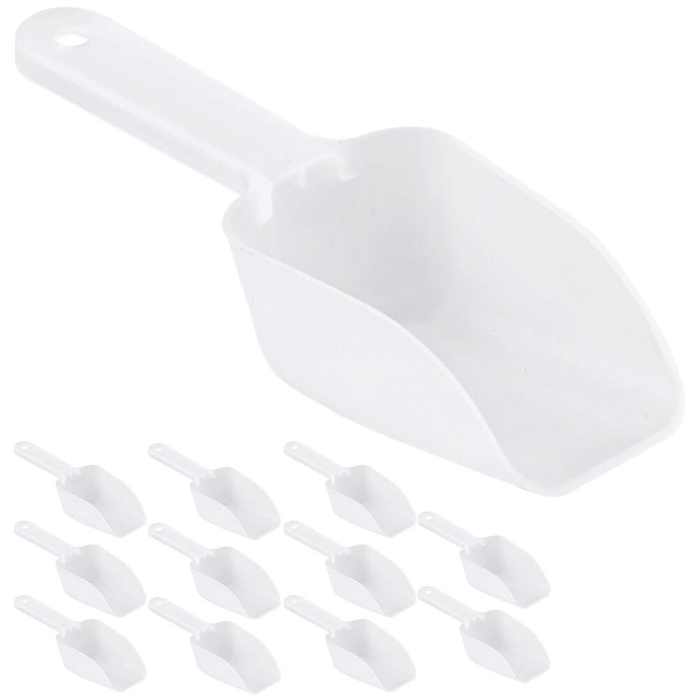 12pcs Reusable Flour Scoop Ice Shovel Ice Cube Shovel  Reusable Multifunctional Scoop For Kitchen