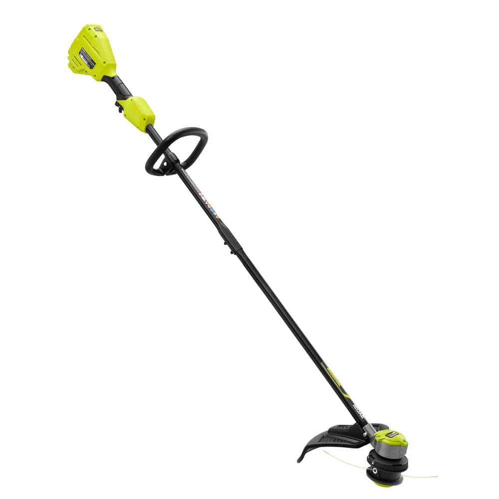 RYOBI ONE HP 18V Brushless Whisper Series Cordless Battery String Trimmer w Extra 5Pack PreCut Spiral Line