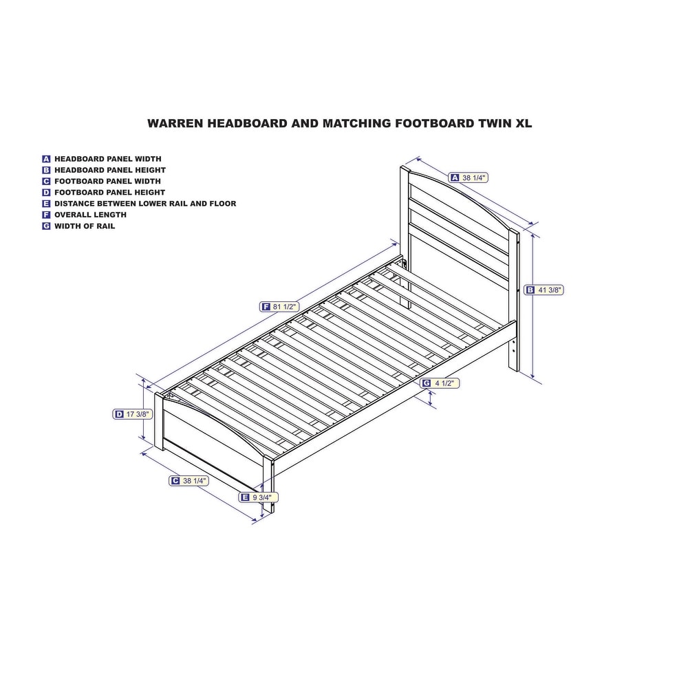 Warren Solid Wood Platform Bed with Footboard