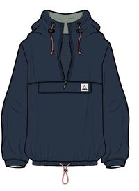 Eden Recycled Oversized Water Resistant Jacket - Deep Navy