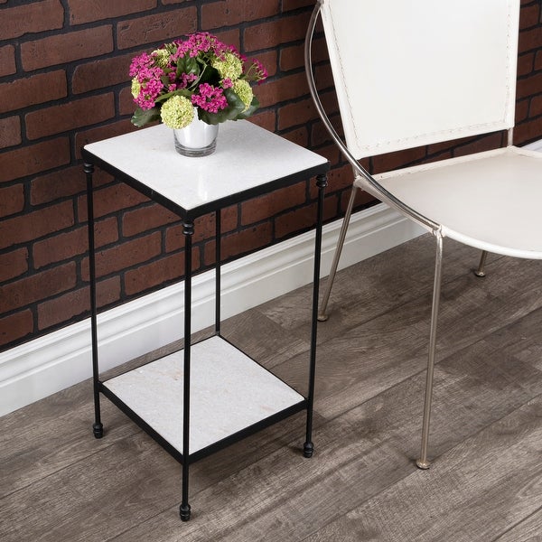 Larkin Marble and Iron Accent Table