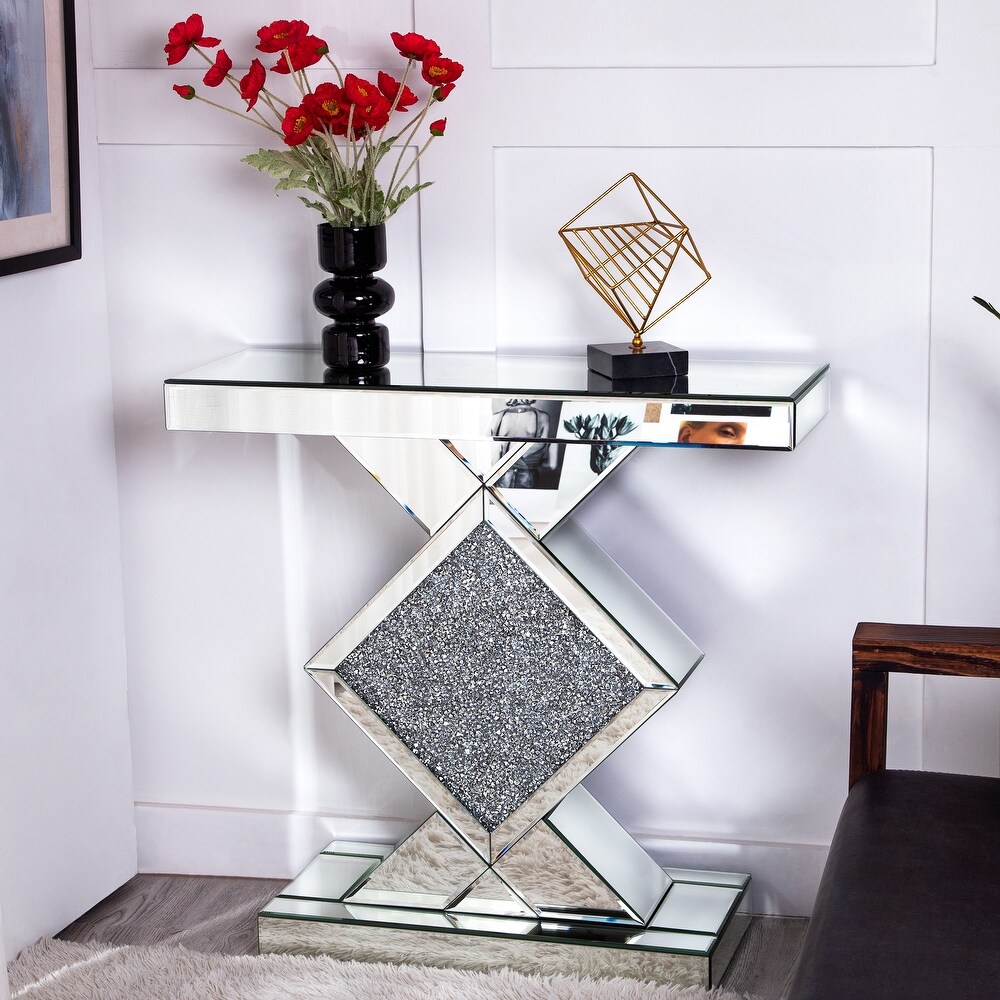 Contemporary Mirrored Console Table