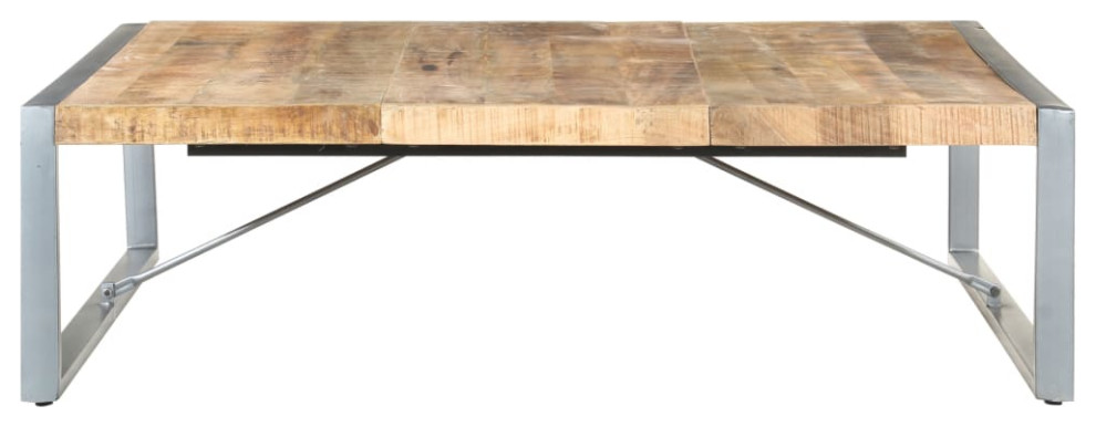 vidaXL Rough Mango Wood Coffee Table 70.9 quotx35.4 quotSide Couch Tea Accent Table   Industrial   Coffee Tables   by vidaXL LLC  Houzz