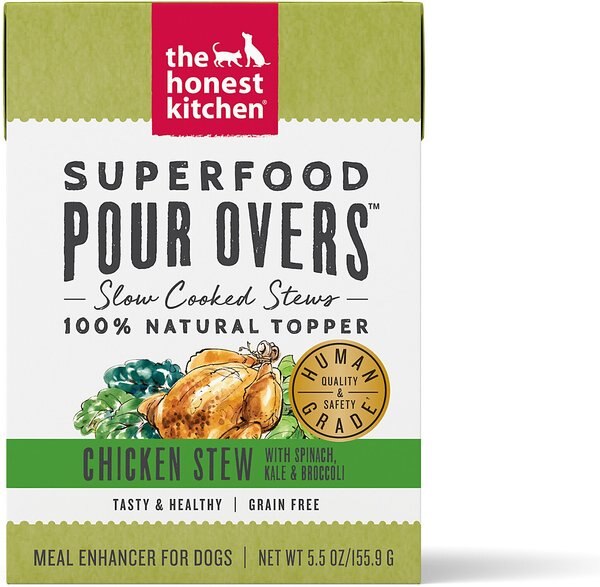 The Honest Kitchen Superfood POUR OVERS Chicken Stew with Veggies Wet Dog Food Topper