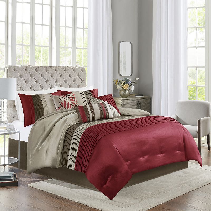 Madison Park Eastridge 7-piece Comforter Set with Throw Pillows