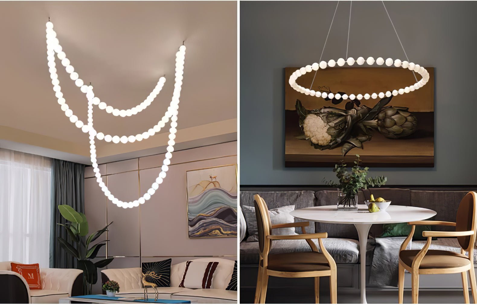 Pearl Necklace Balls Chandelier