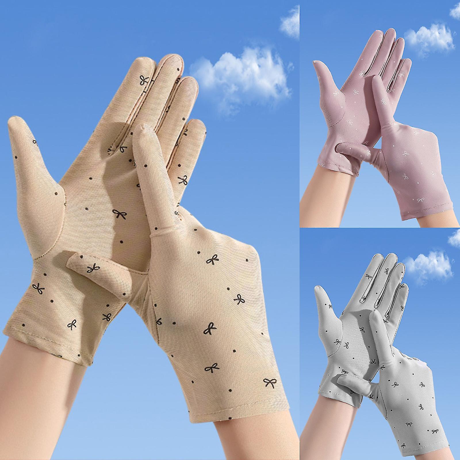 Women Driving Riding Mitten Sunscreen Gloves Ultra-thin Gloves For Riding