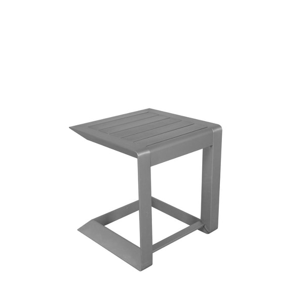 Aluminum Side Table - 17 H x 17 W x 20 L Inches