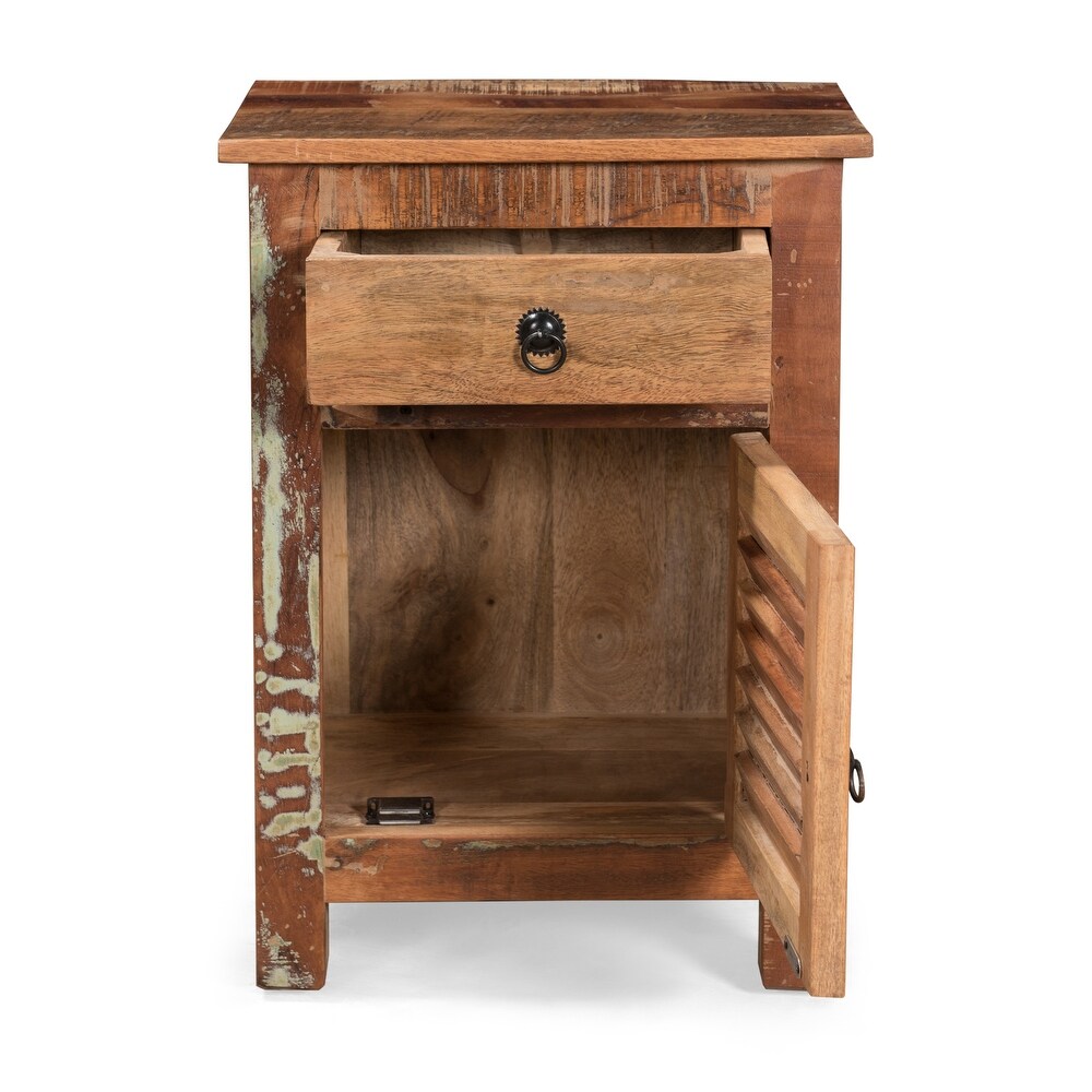 Laveer Boho Handcrafted Wooden Side Table by Christopher Knight Home