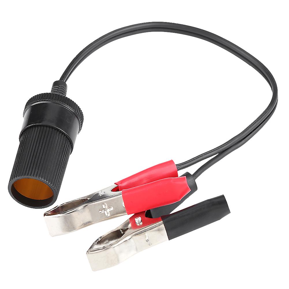 Car Battery Terminal Clip-on Cigarette Lighter Socket Adapter Auxiliary Power Clamps 12v