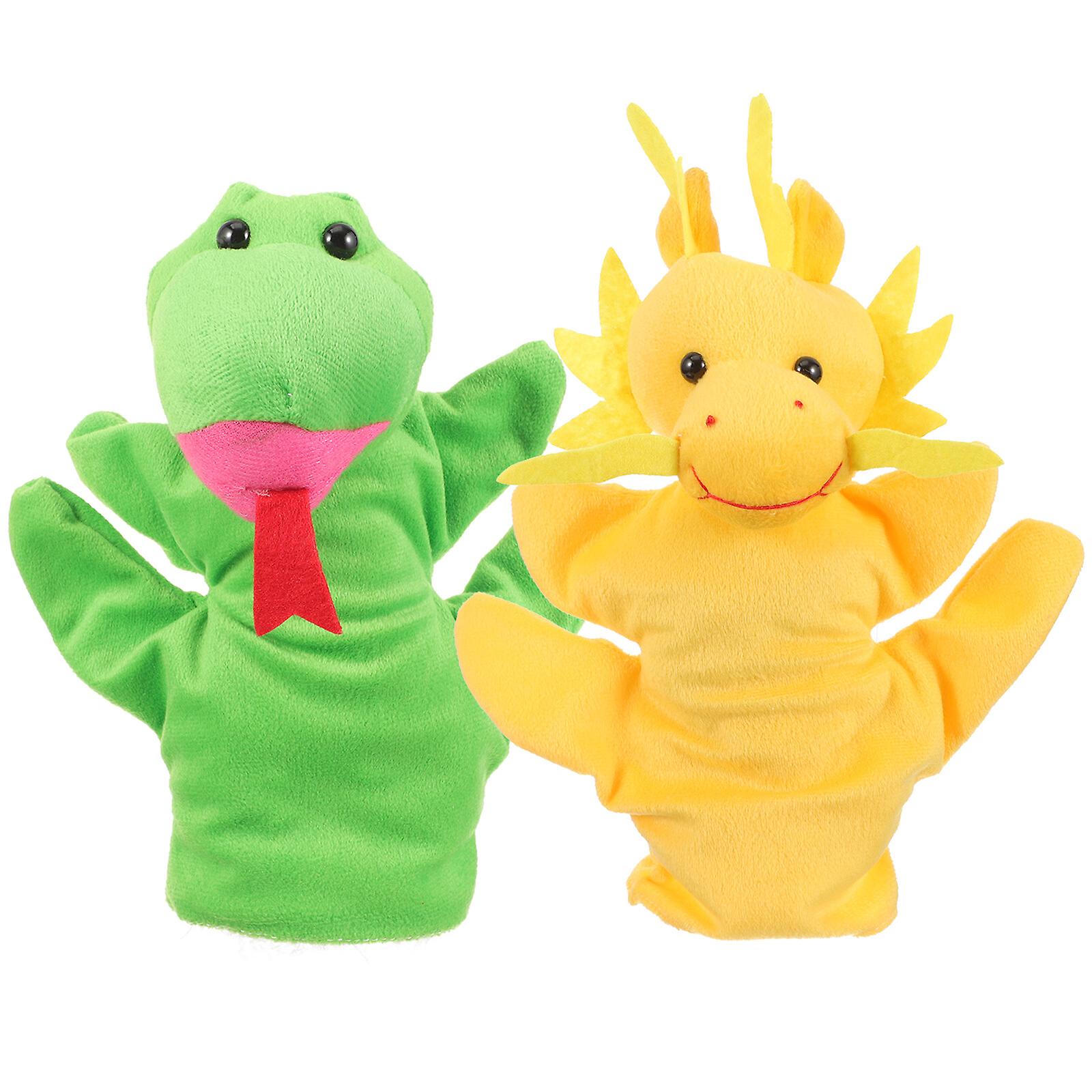 2pcs Hand Puppet Interactive Puppet Toy Storytelling Puppet Animal Puppet