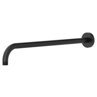 American Standard 18 in. Shower Arm and Round Escutcheon in Matte Black 1660118.243