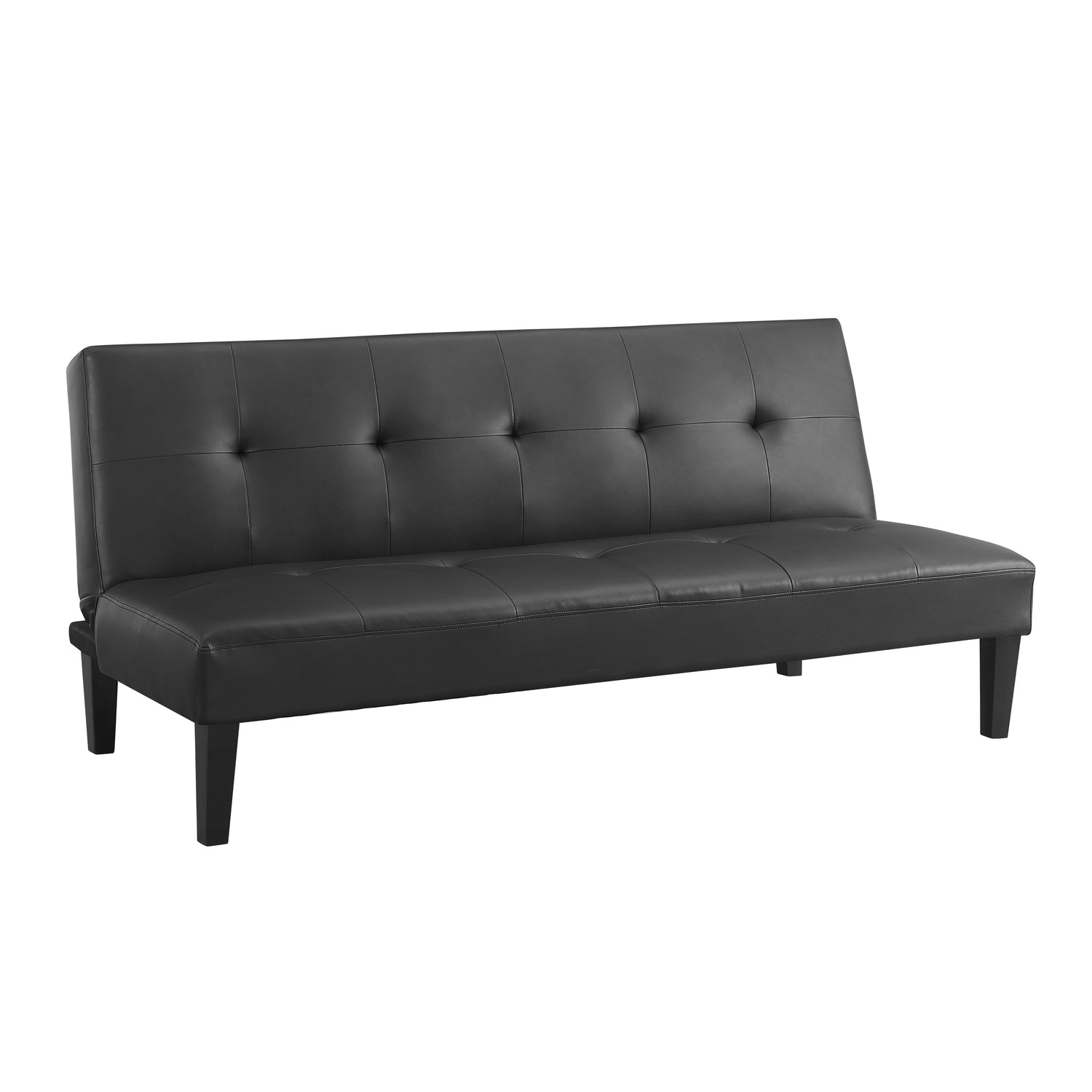 Futon Sofa by Naomi Home - Material: Faux Leather, Size: Button Tufted