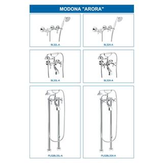 MODONA Classic 6 in. 2-Handle 1-Spray Tub and Shower Faucet with Porcelain Hand Held Shower in Polished Chrome (Valve Included) BL33L-A