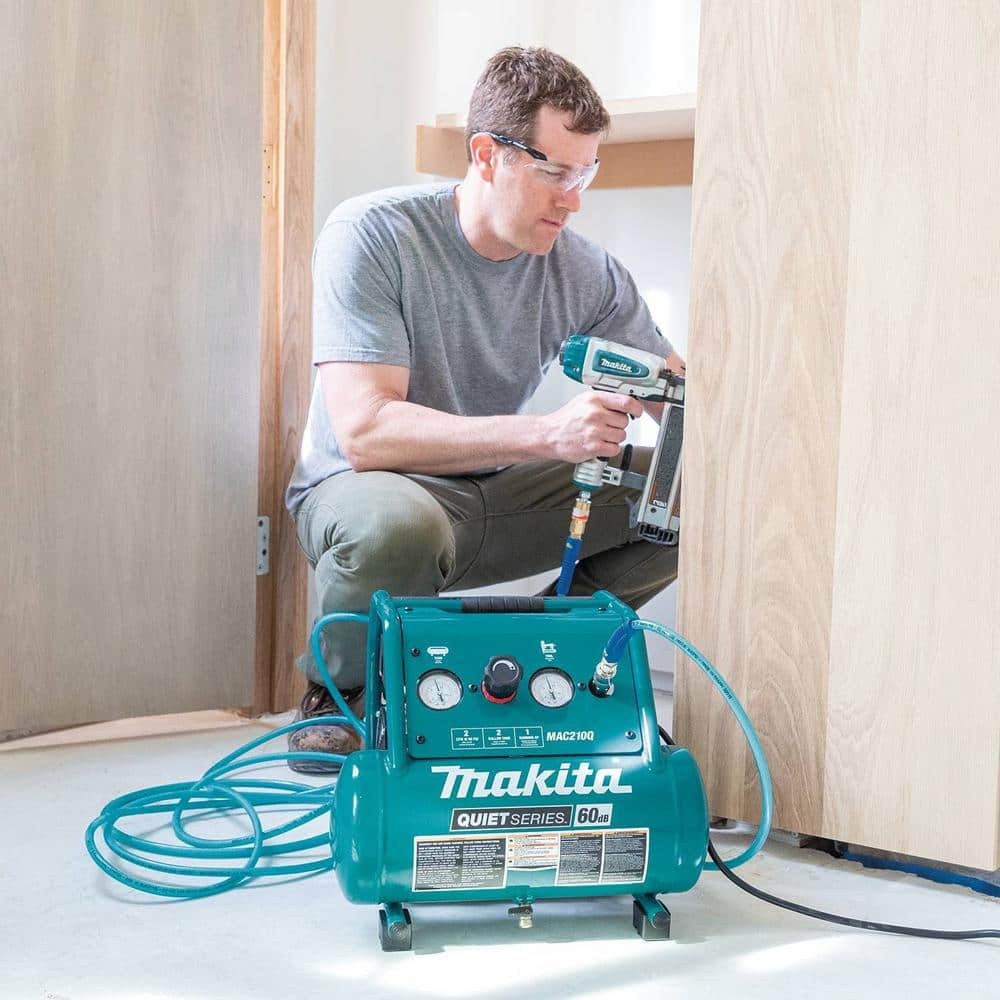 Makita Quiet Series 2 Gal. 1 HP Oil-Free Electric Air Compressor MAC210Q