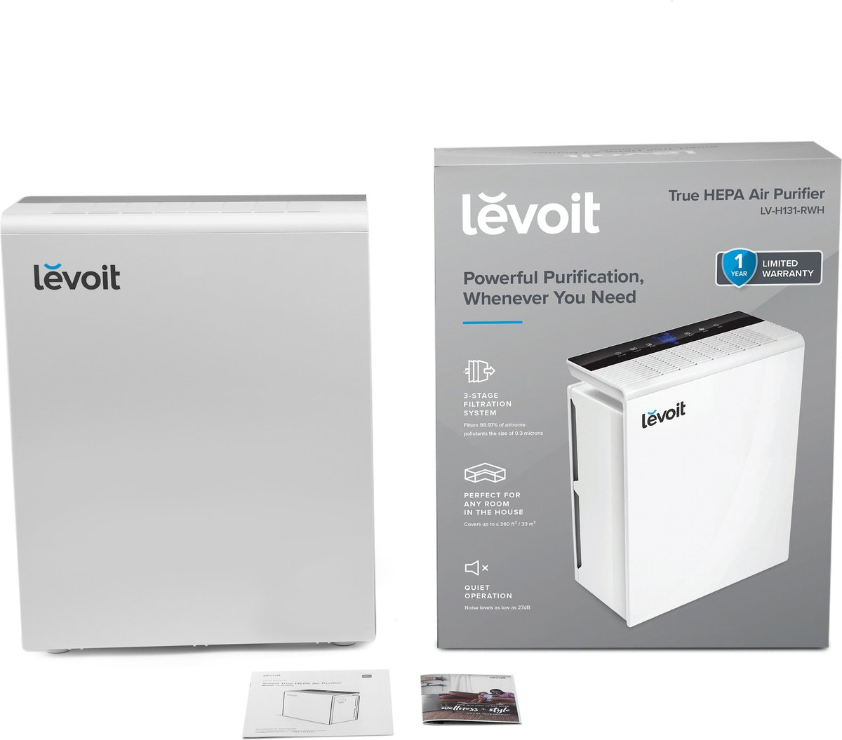 Levoit True HEPA Air Purifier， White