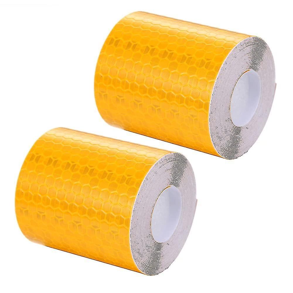 Reflective Safety Tape， 2 Rolls 5cm X 3m Reflector Tape Waterproof Pvc Self-adhesive Warning Sticker