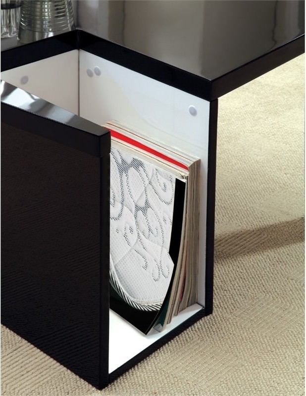 Furniture of America Lucio Contemporary Wood Coffee Table with Storage in Black   Transitional   Coffee Tables   by Homesquare  Houzz