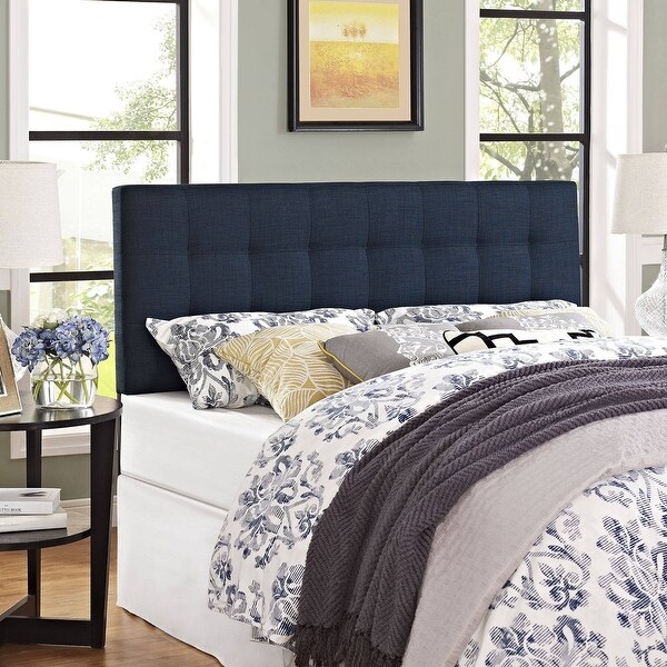 Porch and Den Tularosa Navy Upholstered Headboard - - 20340146