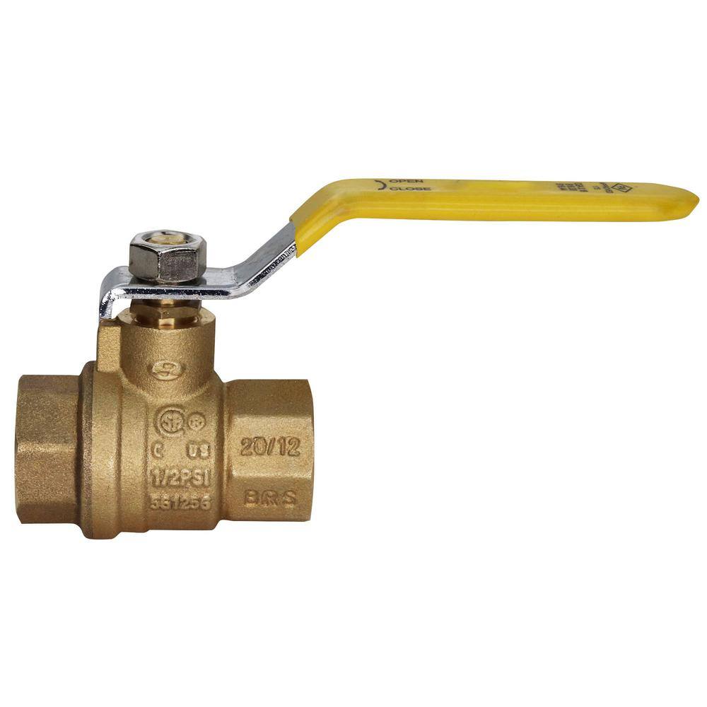 Apollo 12 in. Brass FNPT x FNPT Full-Port Ball Valve 94A10301