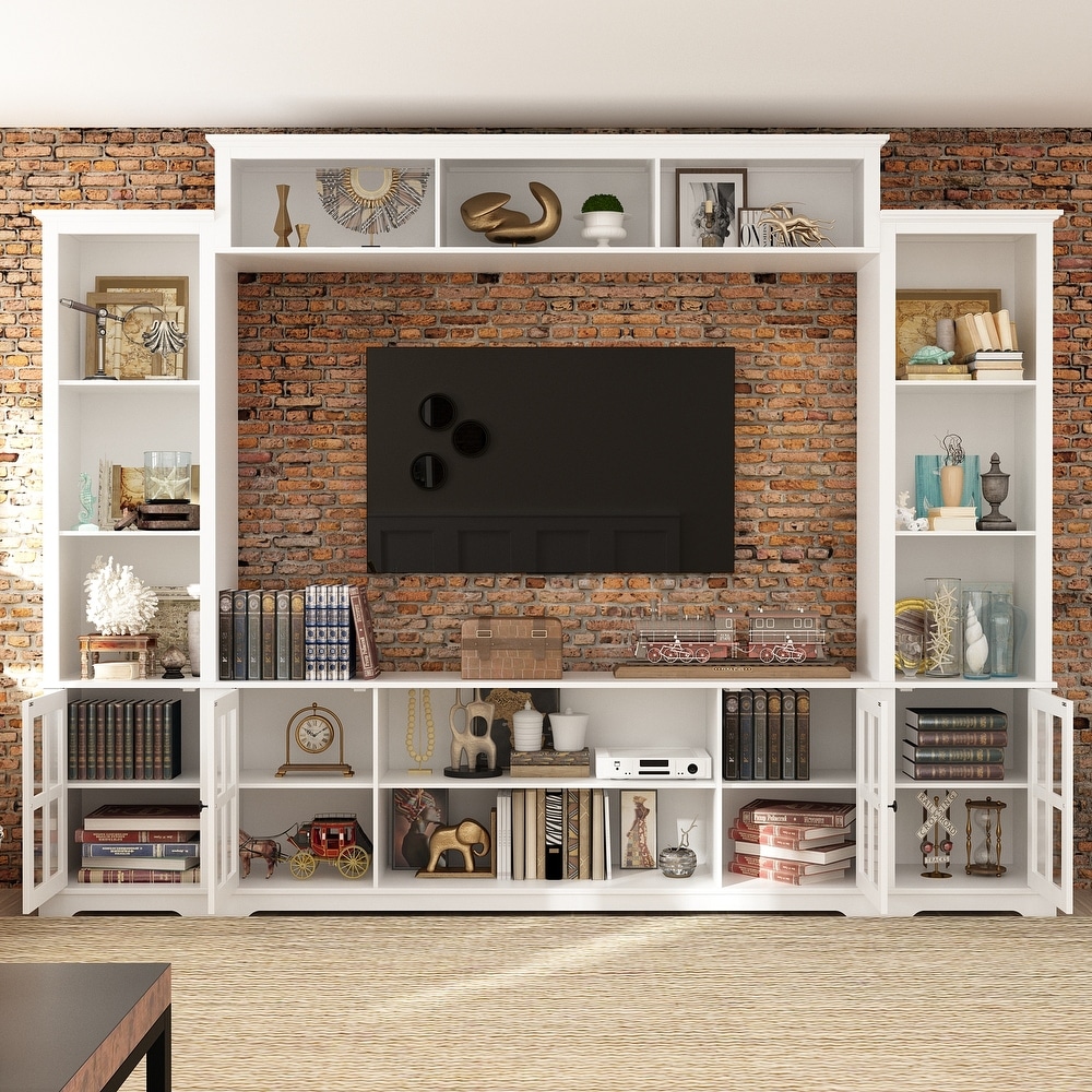 Living Room Set with TV Stand and Two Bookcases Doors 102\