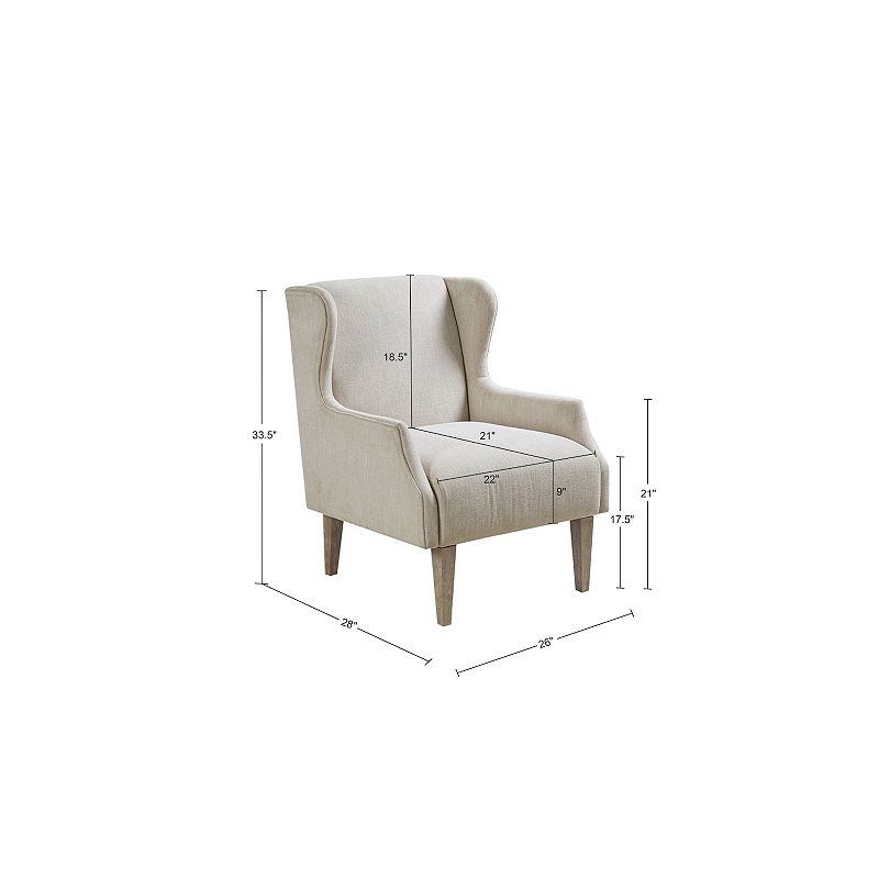 Martha Stewart Malcom Wing Back Upholstered Accent Chair