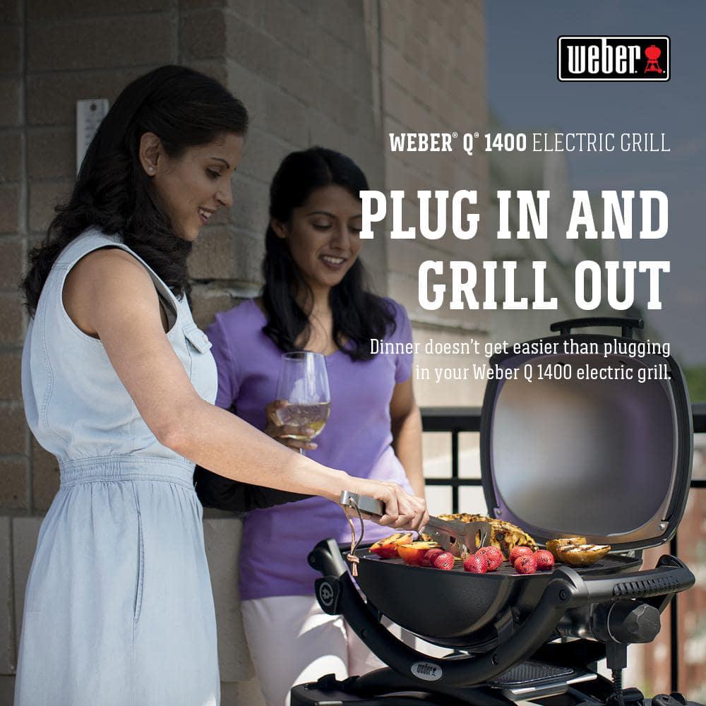 Weber Q 1400 1Burner Portable Electric Grill in Gray