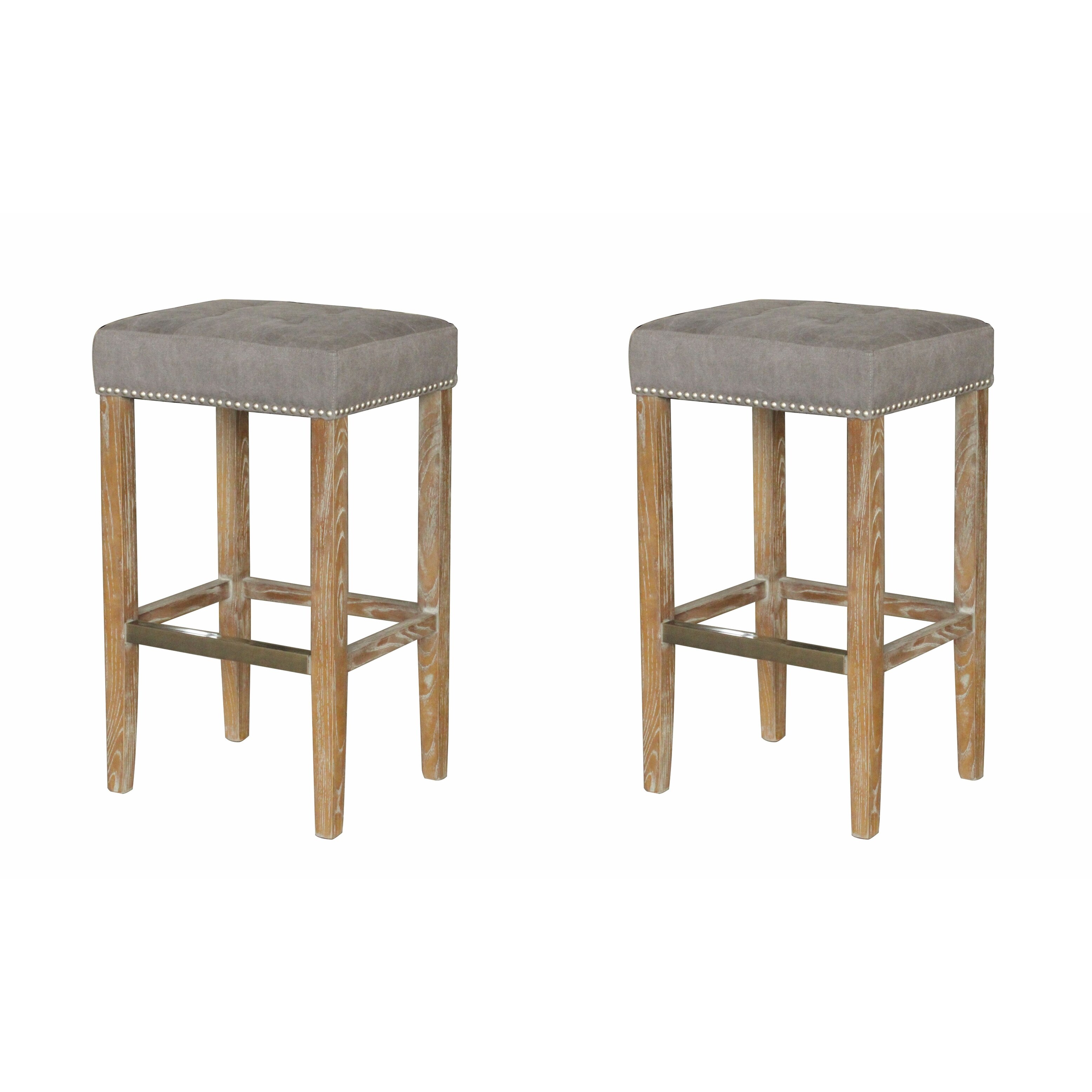 Carbon Loft Woolley Modern French Style Bar Stool (Set of 2)