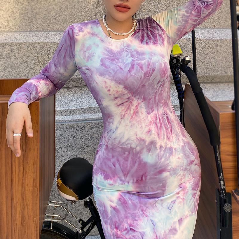 Women Tie Dye Print Dress