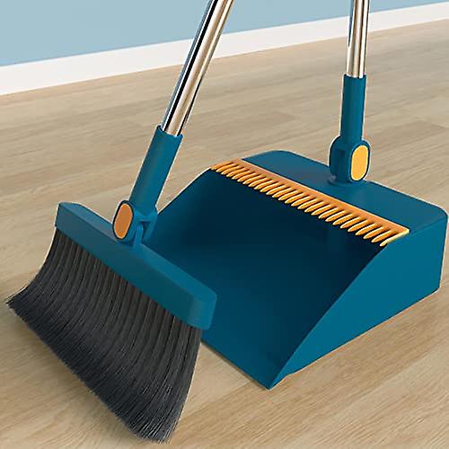 2 In 1 Dustpan Broom， Long Handle Broom And Dustpan Set， Cleaning Tool With 180 Degree Rotation， Dus