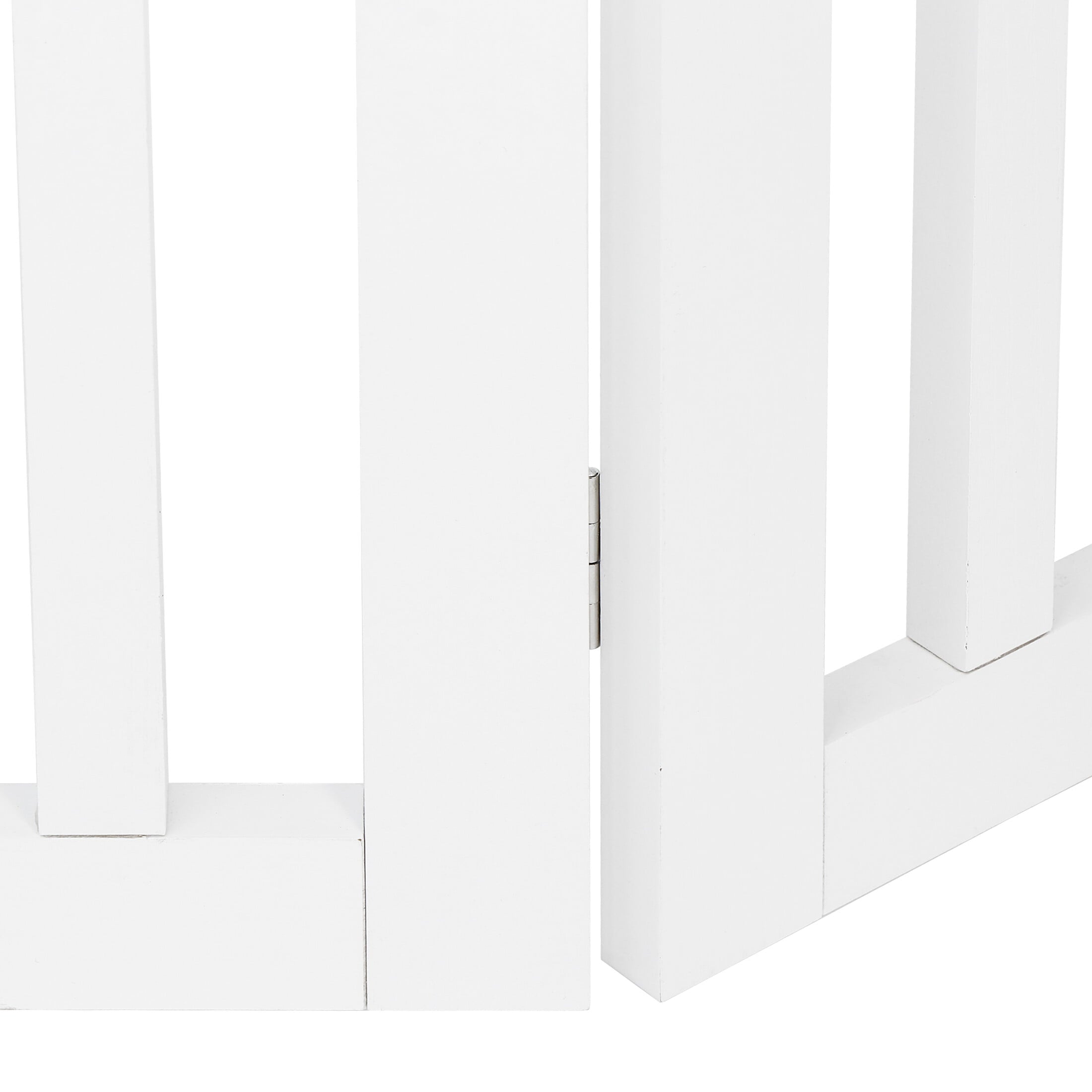 HomGarden Foldable Pet Gog Gate - 4 Panels 24'' Tall Fence for Doorways Stairs， White