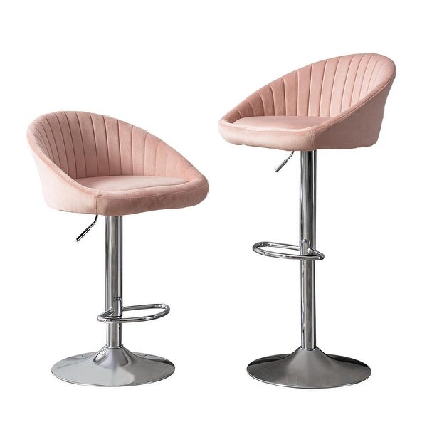 Modern Adjustable Counter Height Bar Stools Set of 2