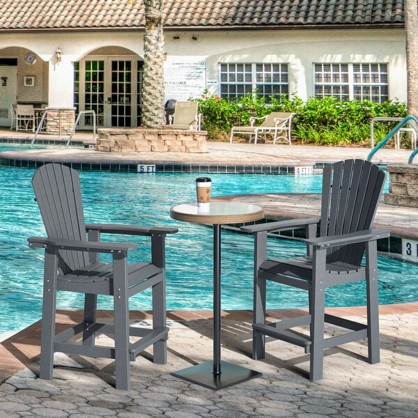 Patio Bar Stools Chairs Outdoor Tall Adirondack Arm Chairs Set of 2and4