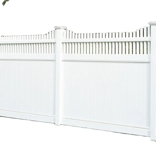 Anti climb fence pvc vinyl privacy with top picket fence panels outdoor