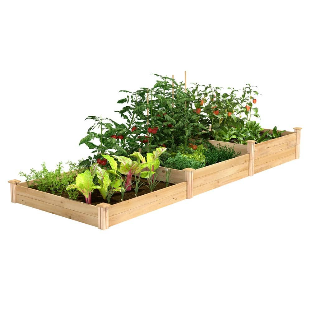 Greenes Fence 4 ft. x 12 ft. Stair-Step Original Cedar Raised Garden Bed RC2T10S31B