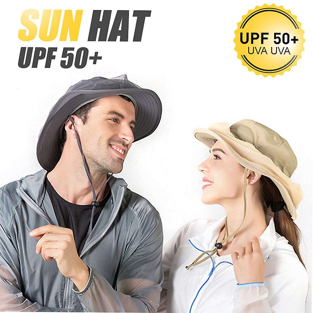 Outdoor Anti-mosquito Mask Hat With Head Net Mesh Face Protection Fishing Sun Hat Cap No.191956