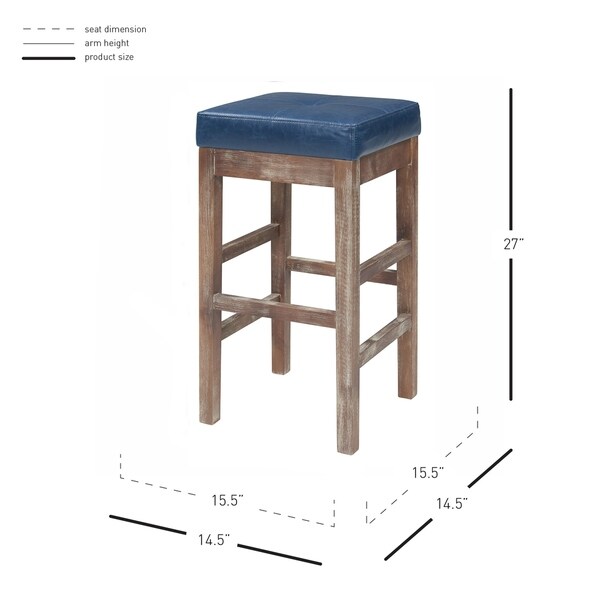 Valencia Bonded Leather Backless Counter Stool