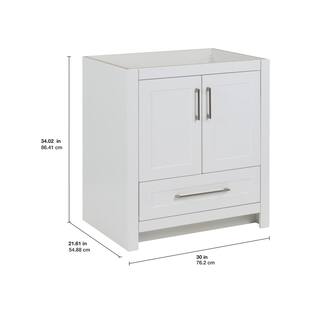 Home Decorators Collection Craye 30 in. W x 21.6 in. D x 34 in. H Bath Vanity Cabinet without Top in White CY30-WH