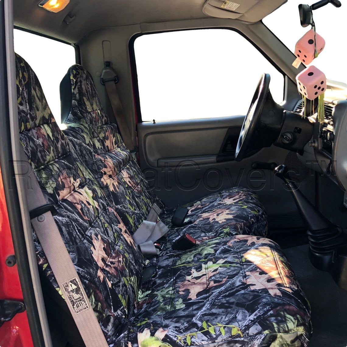 Fits 1998-2001 Ford Ranger 60/40 Seats No middle Console Pickup Seat Covers (Forest Camo)