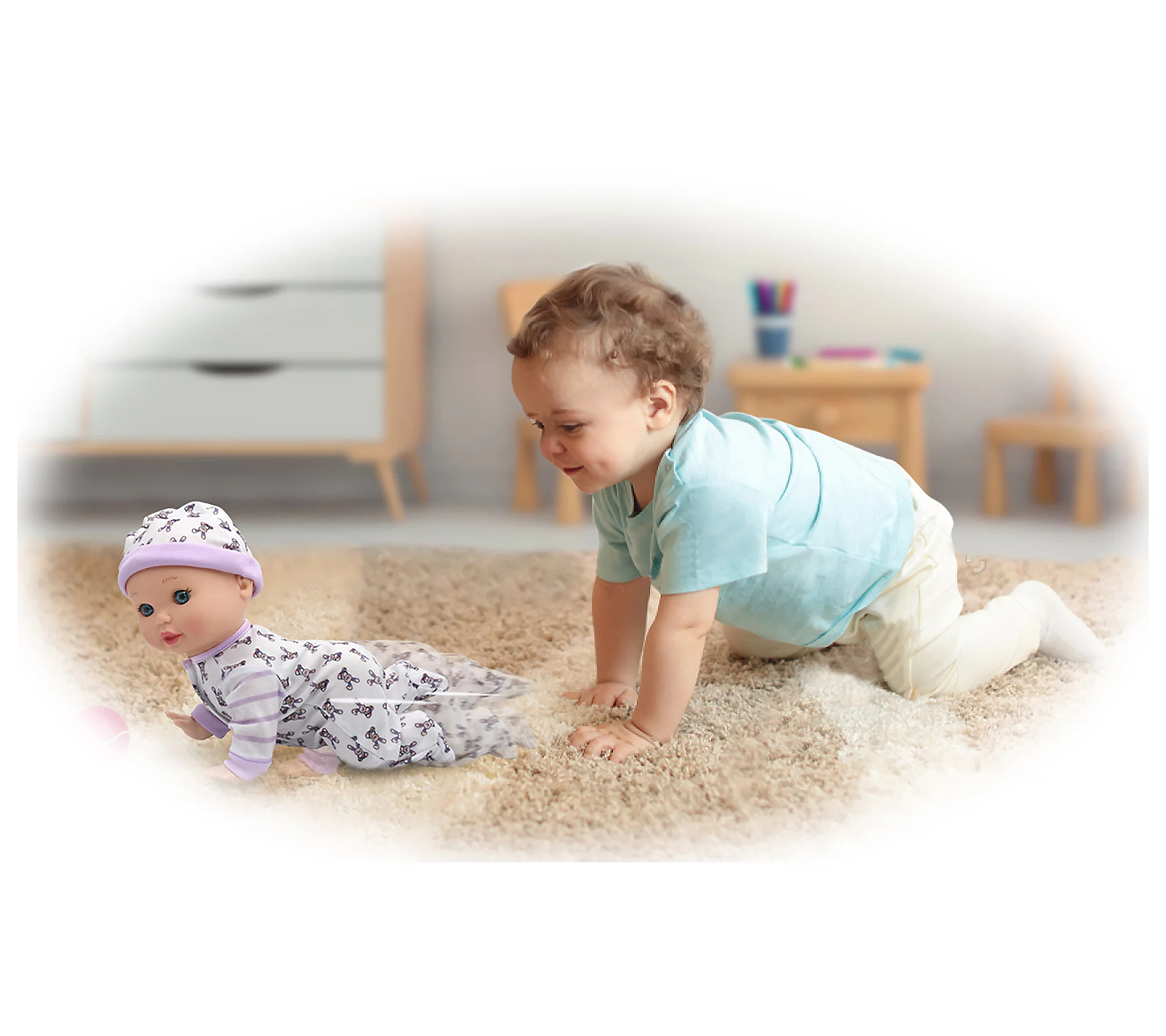 New Adventures LLC Crawling Baby - 10 Baby Doll Set