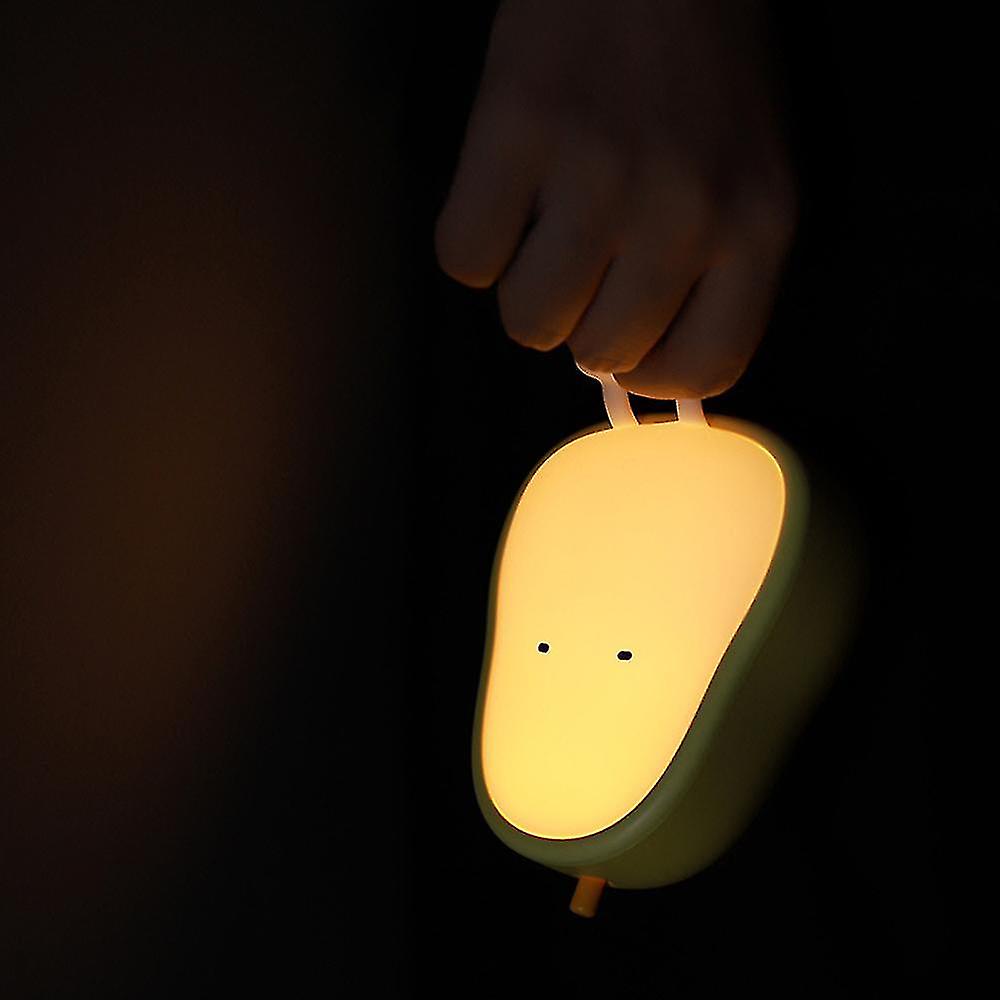 Night Lights For Kids Usb Rechargeable Lamps， Bpa-free Abs+silicone Bedside Lamp For Breastfeeding，color Changing， Yellow Pear