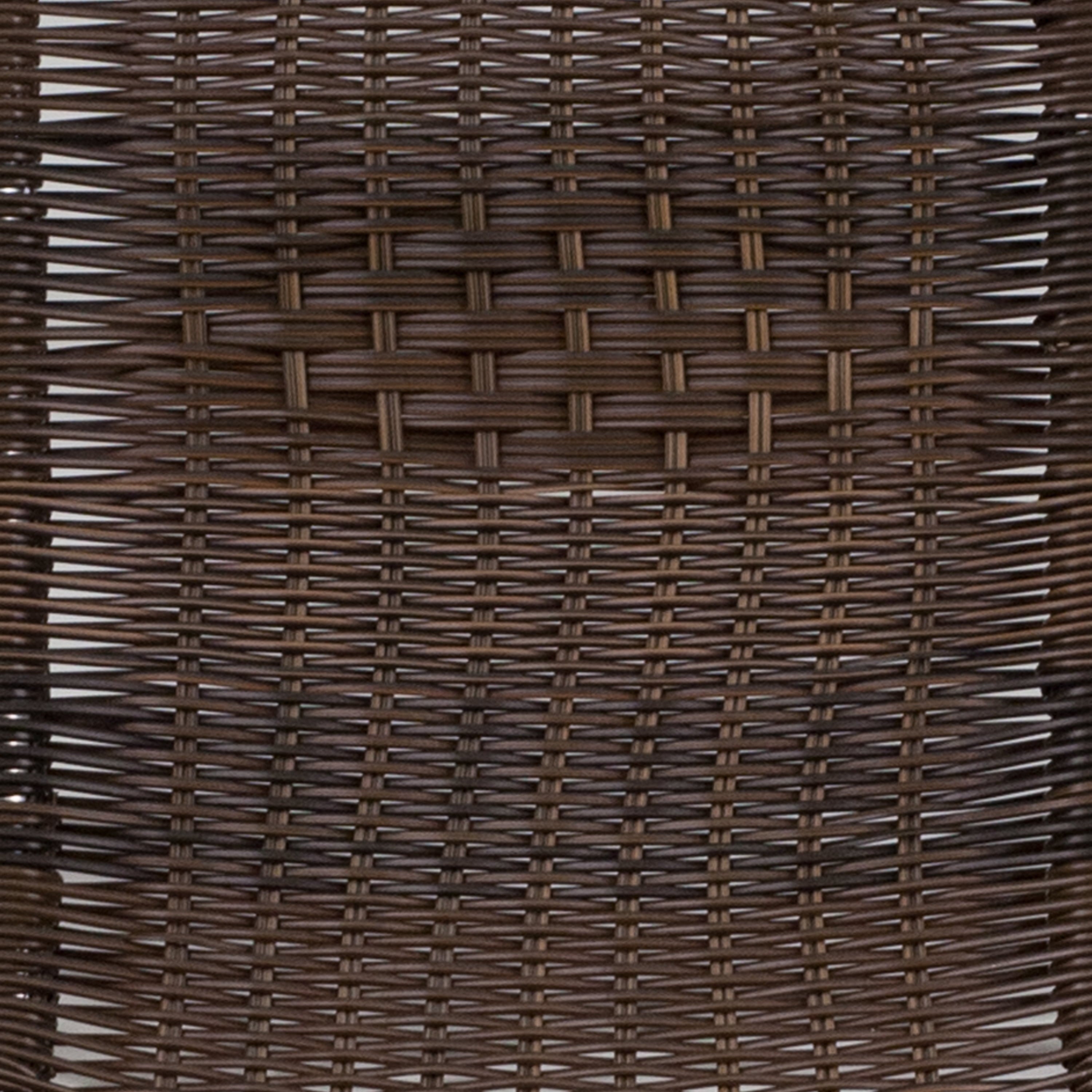 Flash Furniture Commercial Aluminum and Dark Brown Rattan Indoor-Outdoor Restaurant Stack Chair