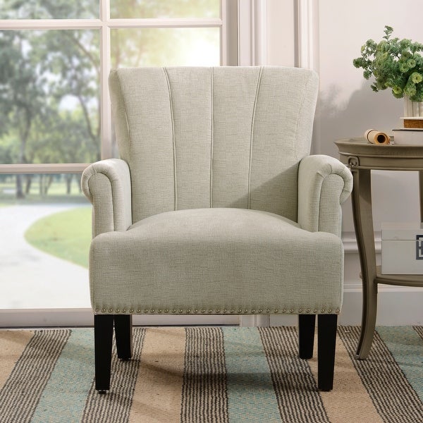 Modern Traditional Design Accent Tufted Polyester Armchair